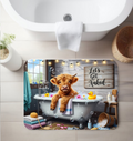 Let’s Get Naked Highland Cow Rug – Bathroom, Kitchen & Entryway Sizes