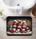 Christmas Snowmen Trio Rug – Whimsical Holiday Decor