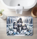 Buffalo Plaid Snowman Rug – Bathroom, Kitchen & Entryway Sizes