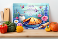 Blueberry Pie Kitchen Cutting Board – Baked with Love Floral Glass Board