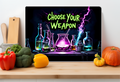 Choose Your Weapon Funny Kitchen Glass Cutting Board