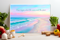 Coastal Shore Glass Cutting Board – Serene Beach Kitchen Decor