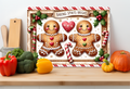 Baking Spirits Bright Gingerbread Glass Cutting Board