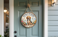 My Dog Is Not Spoiled Door Hanger Round | Funny Dog Front Door Decor