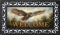 Rustic Owl Welcome Outdoor Mat – Woodland Forest Entry Rug