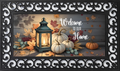 Welcome to Our Home Fall Mat Insert – Neutral Pumpkin Porch Decor