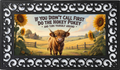 Funny Highland Cow Door Mat Insert – Hokey Pokey Farm Porch Décor