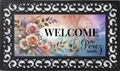 Personalized Floral Welcome Mat – Custom Family Name Outdoor Mat Insert