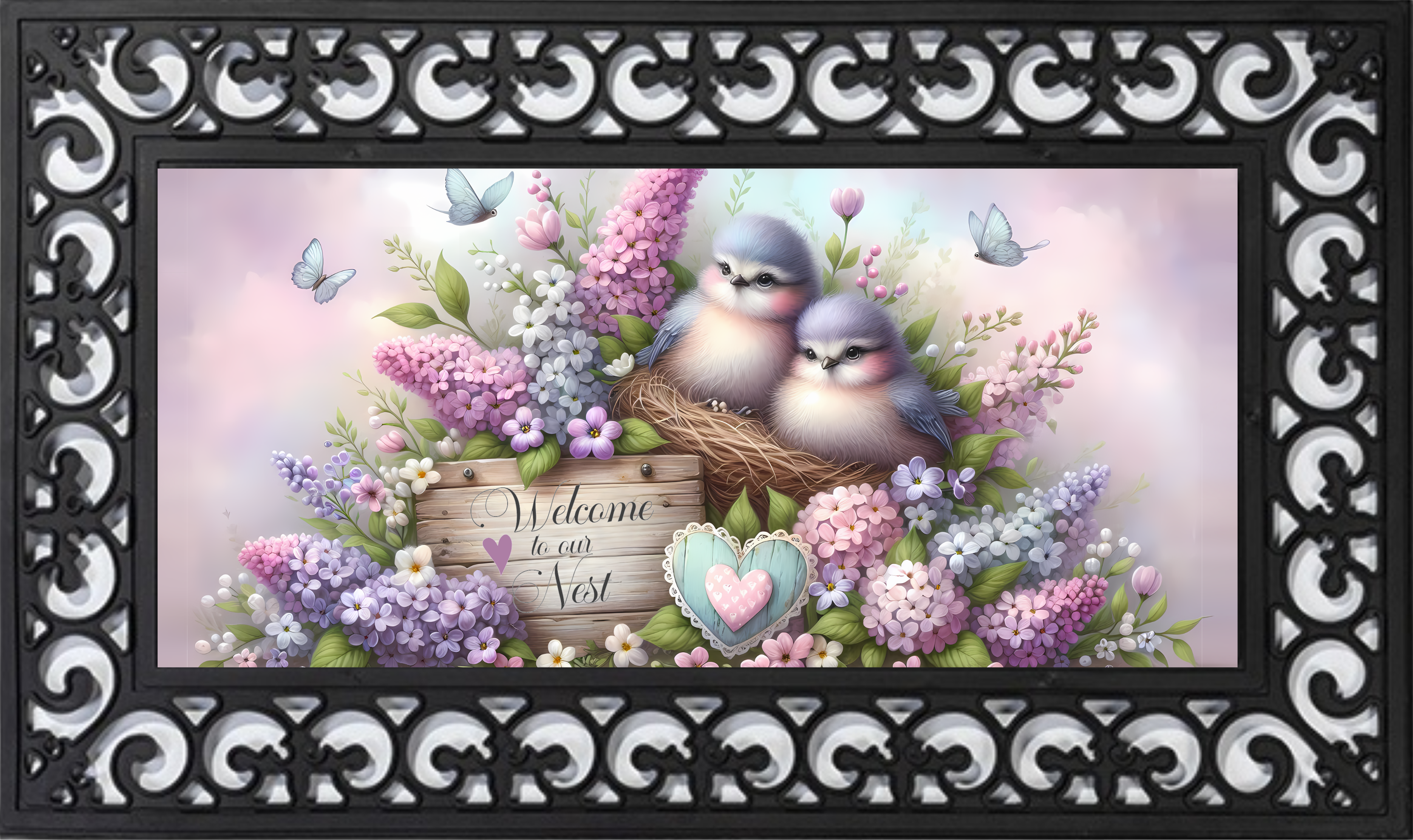Welcome to Our Nest – Spring Birds Outdoor Mat Insert