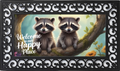 Welcome to Our Happy Place Welcome Mat Insert – Woodland Animal Porch Decor