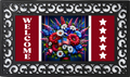 Patriotic Stars and Stripes Welcome Mat Insert – Americana Porch Decor
