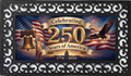 America 250th Anniversary Patriotic Outdoor Doormat Insert 1776–2026