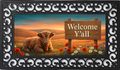 Welcome Y’all Highland Cow Rustic Western Outdoor Doormat Insert