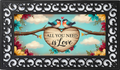 All You Need Is Love Outdoor Mat – Romantic Bird Porch Decor