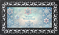 Winter Wonderland Snowflake Mat Insert – Elegant Winter Porch Decor