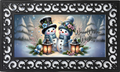 Warm Winter Wishes Snowman Mat Insert – Cozy Winter Porch Decor