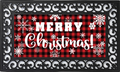 Merry Christmas Buffalo Plaid Mat Insert – Farmhouse Holiday Decor