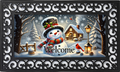 Welcome Snowman Village Mat Insert – Cozy Winter Porch Decor