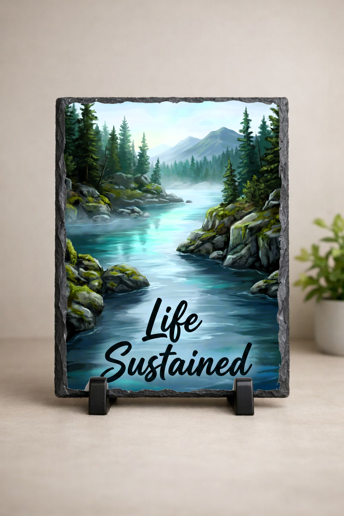 Life Sustained Inspirational Photo Slate